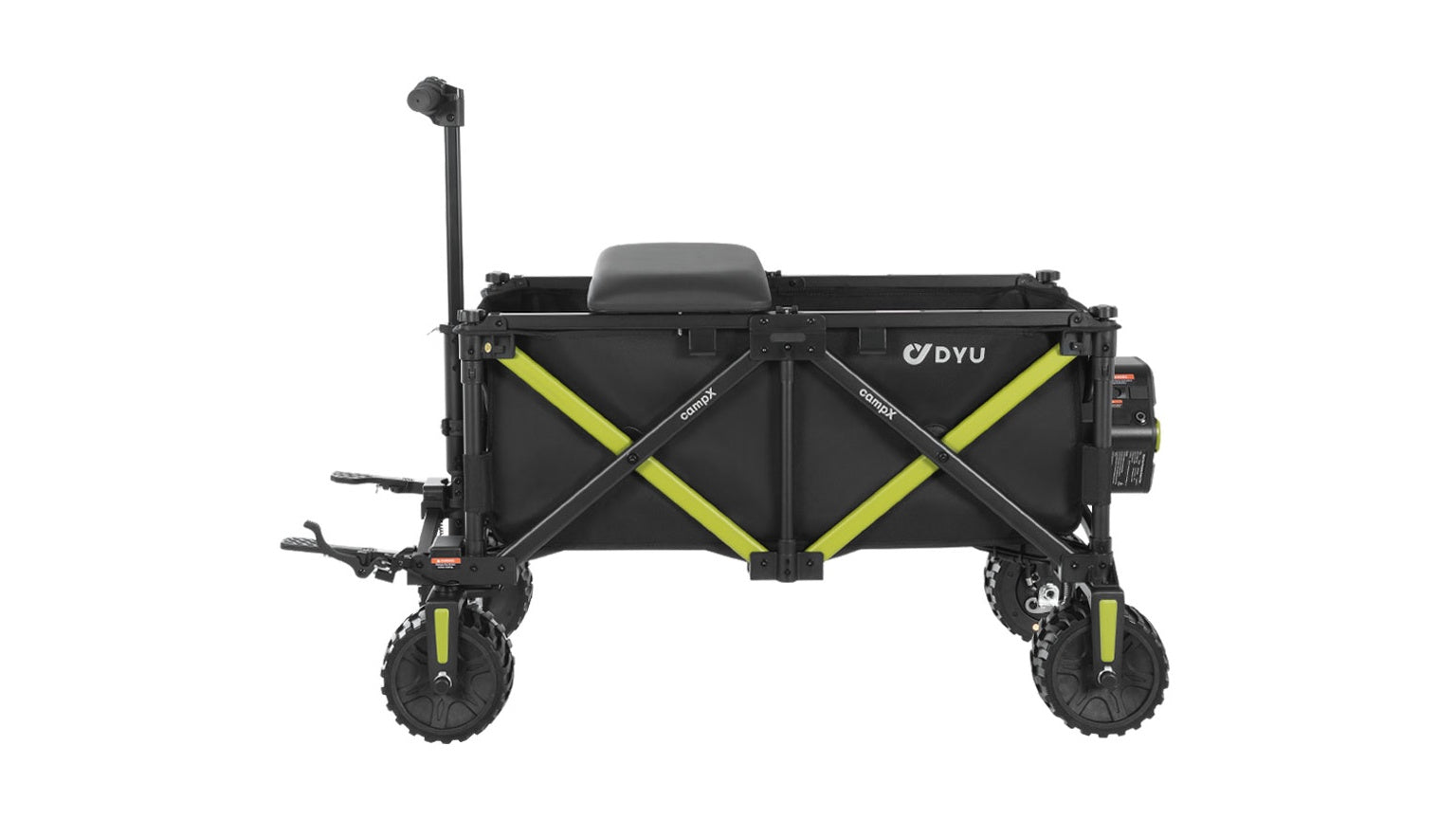 DYU CampX Electric Folding Wagon - angle view