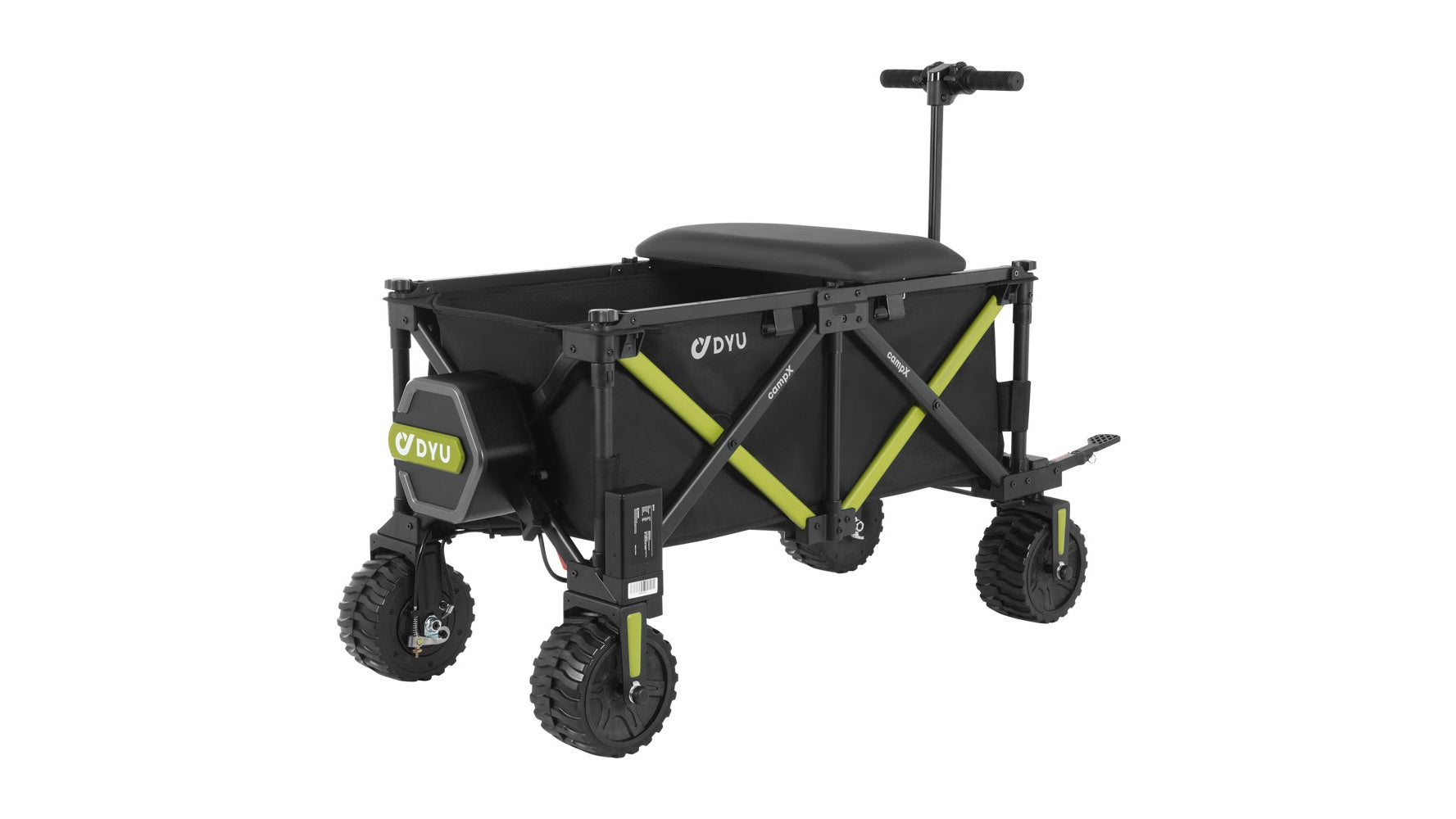 DYU CampX Electric Folding Wagon - side view
